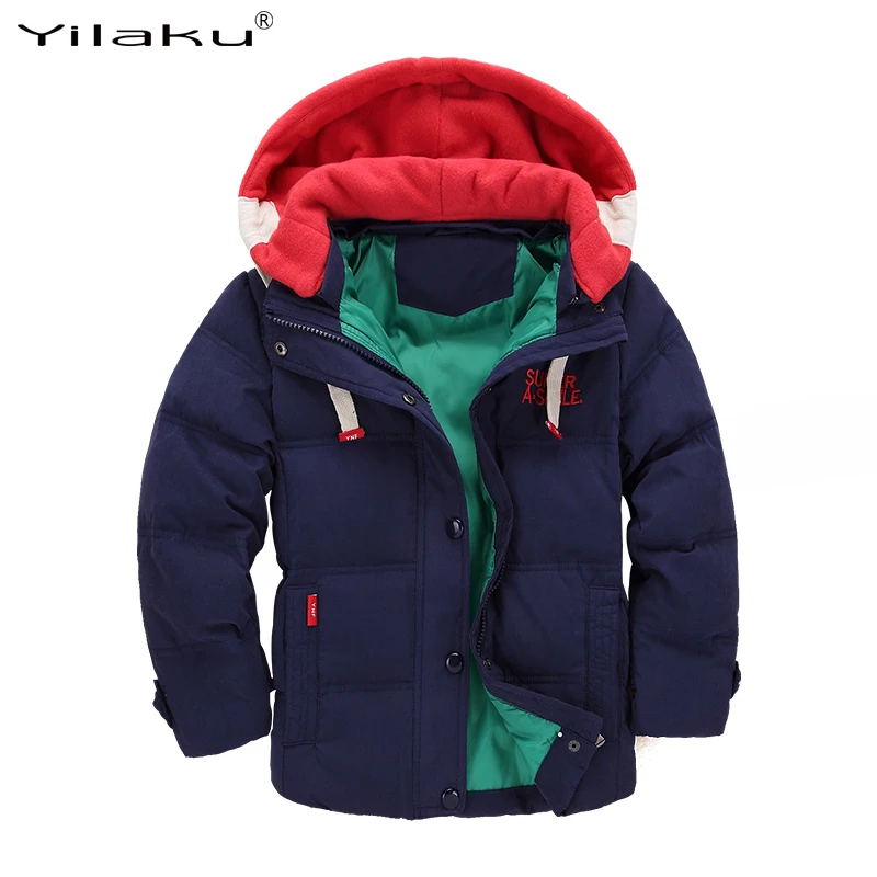 Yilaku/пальто для мальчиков зимние куртки зимний комбинезон с длинными рукавами