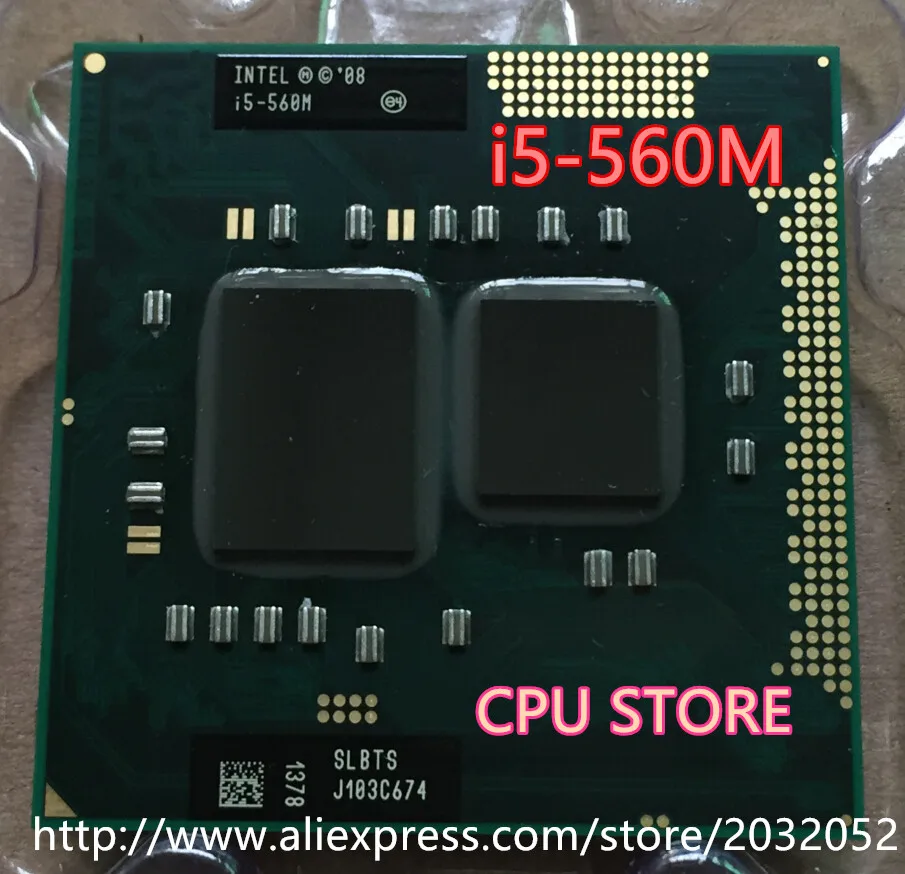 Оригинальный lntel двухъядерный i5 560M 2 66 ГГц 560 ноутбук процессор PGA 988 (100% рабочий