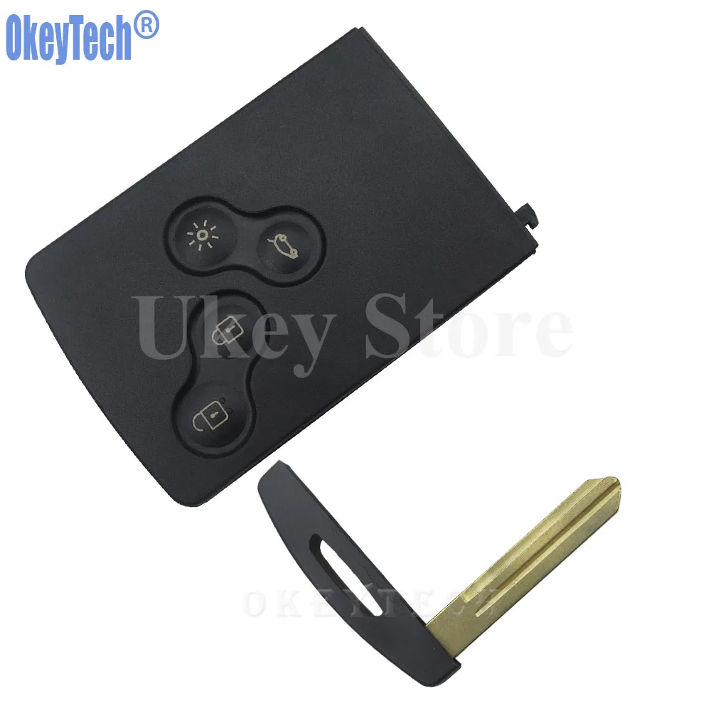 OkeyTech 4 кнопки пульт дистанционного управления смарт карта брелок чехол для Renault