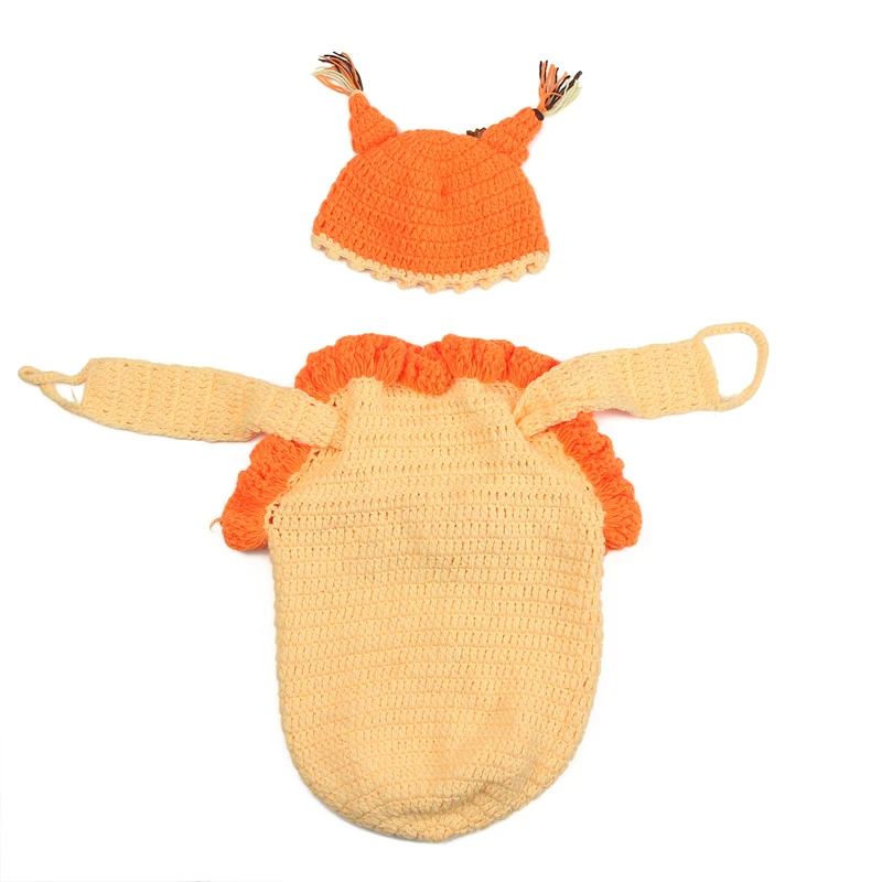 Fashion Handmade Infant Lovely Hand-knit Wool Newborn Wild Child Photography Clothing Props Crochet Baby One Hundred Days | Детская