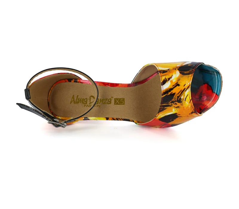 2017 Zapatos Salsa Mujer цветок Для женщин девочек Костюмы для латиноамериканских танцев