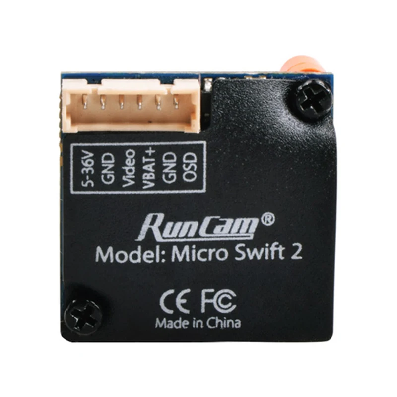 RunCam Micro Swift 2 600TVL PAL/NTSC 2.1mm/2.3mm Lens FOV 160/145 Degree 1/3'' CCD FPV Camera with Built-in OSD | Игрушки и