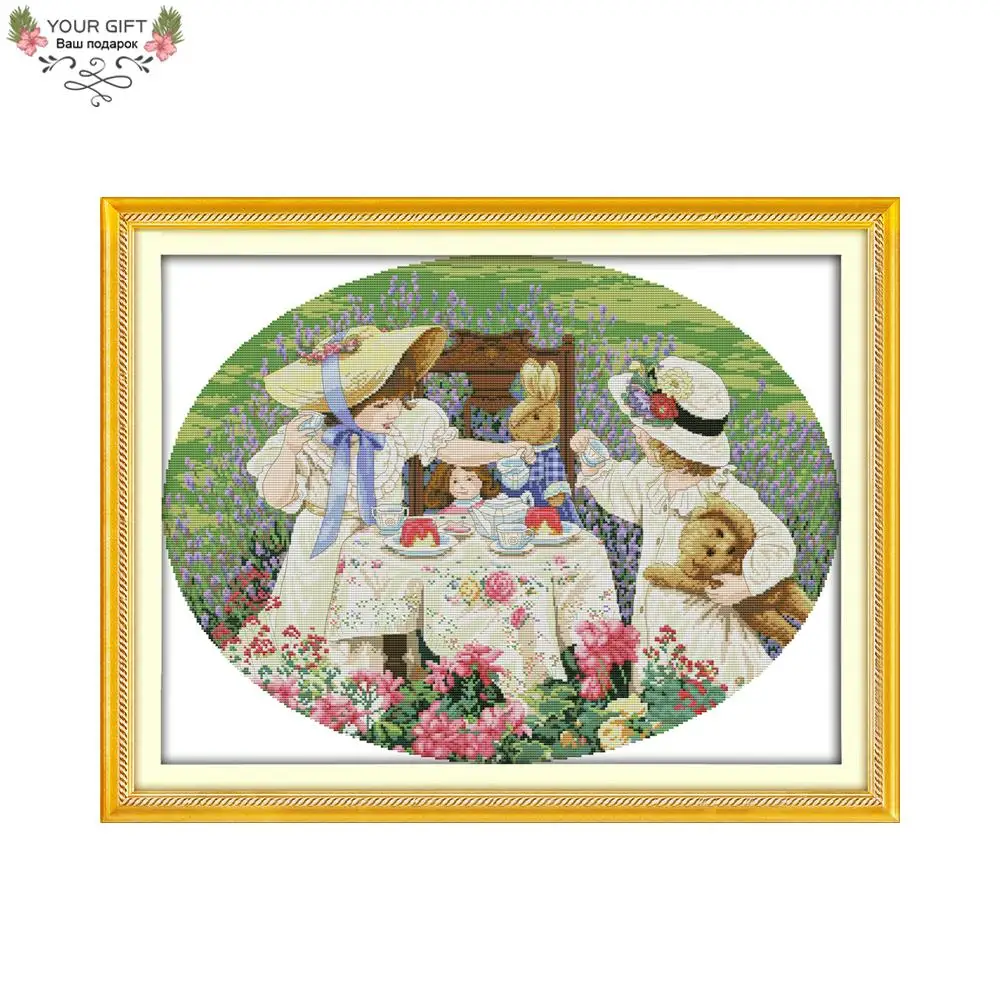 Ваш подарок R565 14CT 11CT подсчитанный и отпечатанный домашний декор послеобеденный