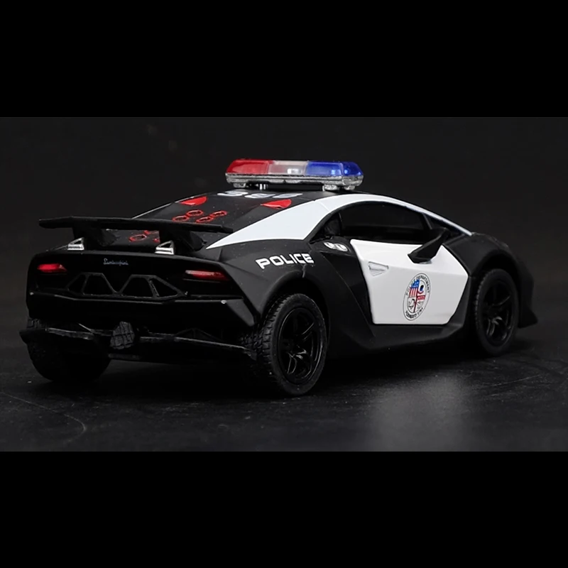 Kinsmart 1:38 Sesto Elemento Police Toy Car литой Сплав модель автомобиля игрушка с откатом для