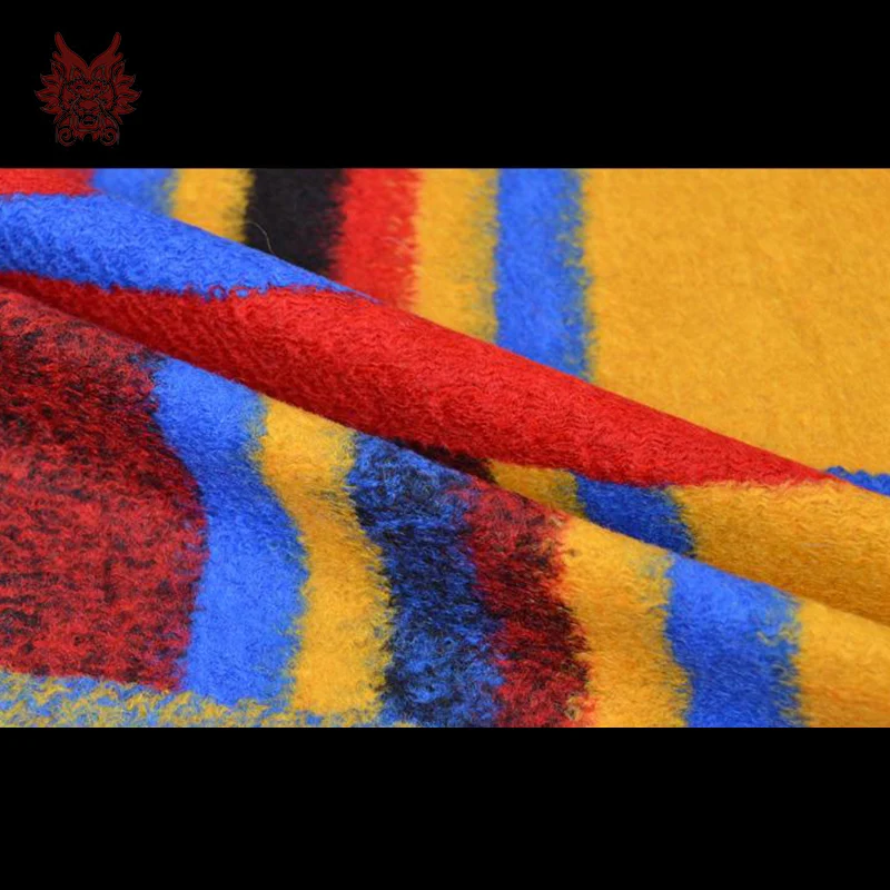 Новая мода американский стиль цвета радуги плед кашемировая шерсть ткани для