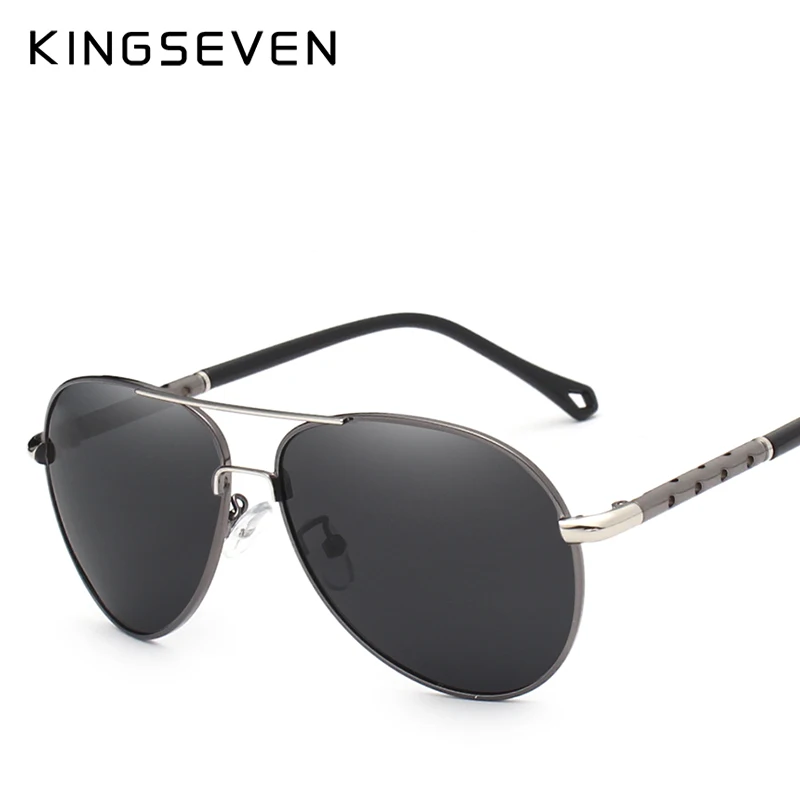 KINGSEVEN, фирменный дизайн, пилот, солнцезащитные очки, es, для мужчин и женщин, поляризационные, зеркальные, с полой оправой, УФ очки для вождения, рыбалки, N7866