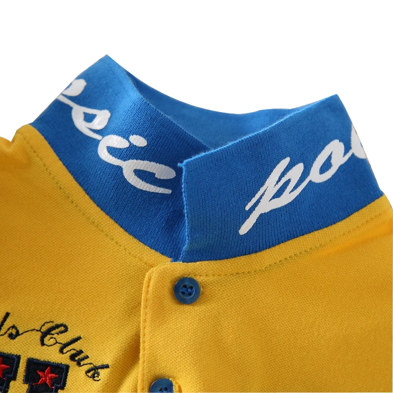 2017 новая хлопковая Футболка с вышивкой для мальчиков рубашка поло 3 7 лет детские