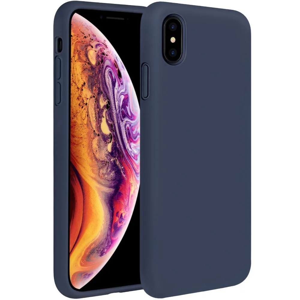 Мягкий жидкий силиконовый чехол Muchi для iPhone 6 8 7 Plus телефона X XR XS Max тонкий 6S |