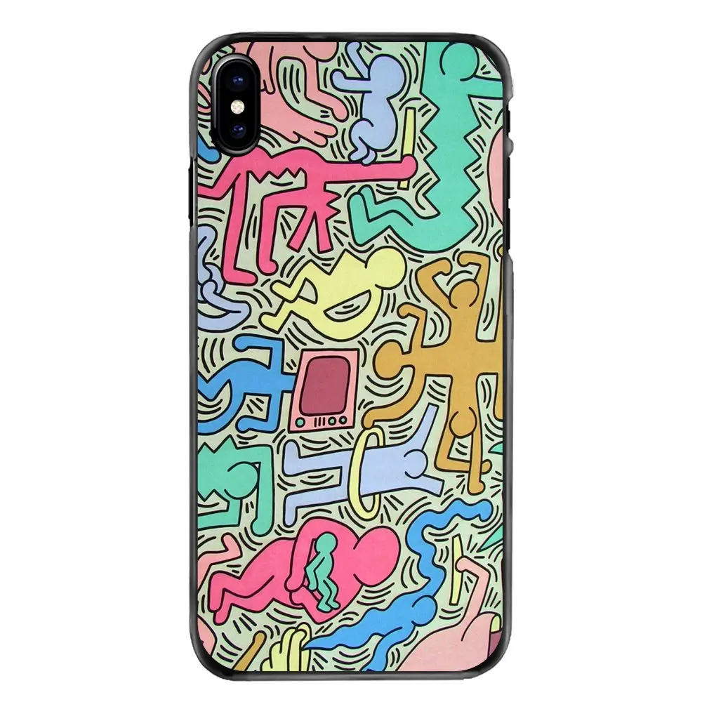Кит Харинг работает узор Art ярким принтом для Samsung Galaxy A3 A5 A7 A8 J1 J2 J3 J5 J7 премьер 2015 2016
