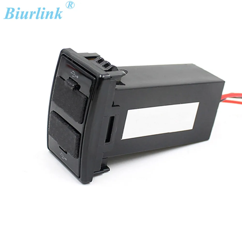 Автомобильный usb-разъем Biurlink с двумя usb-портами для зарядки, кнопка для автомобиля Mazda