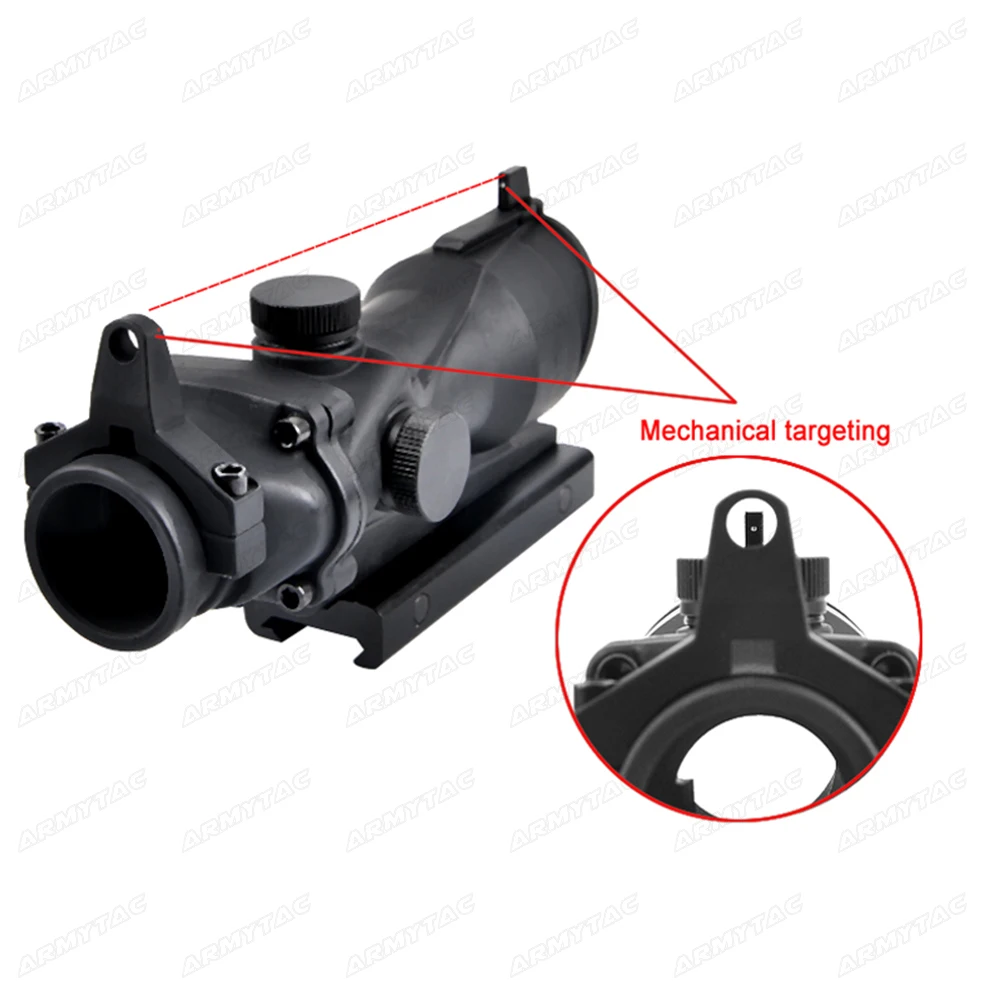Охотничий Прицел ACOG 1X32 тактический Красный точечный прицел настоящий красный