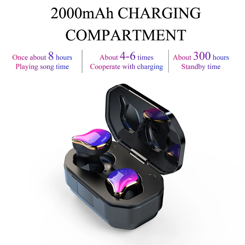 Touch Control TWS Wireless Earphones Bluetooth Headphones Stereo Headset Sport Earbuds Microphone With Charge Box Ew*
