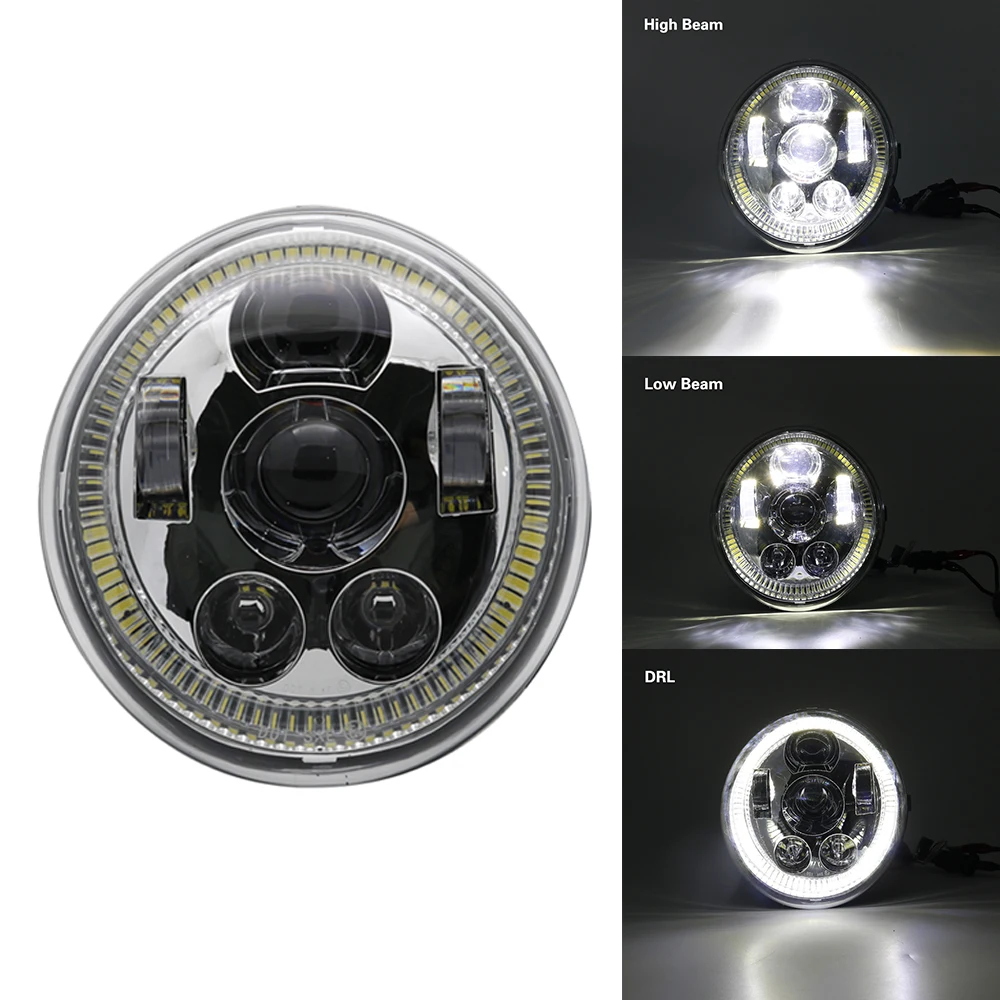 DOT VRSC/V-ROD LED Headlight With DRL Halo Ring Vrod Oval for Harley V Rod VRSCF VRSC VRSCR Headlamp |