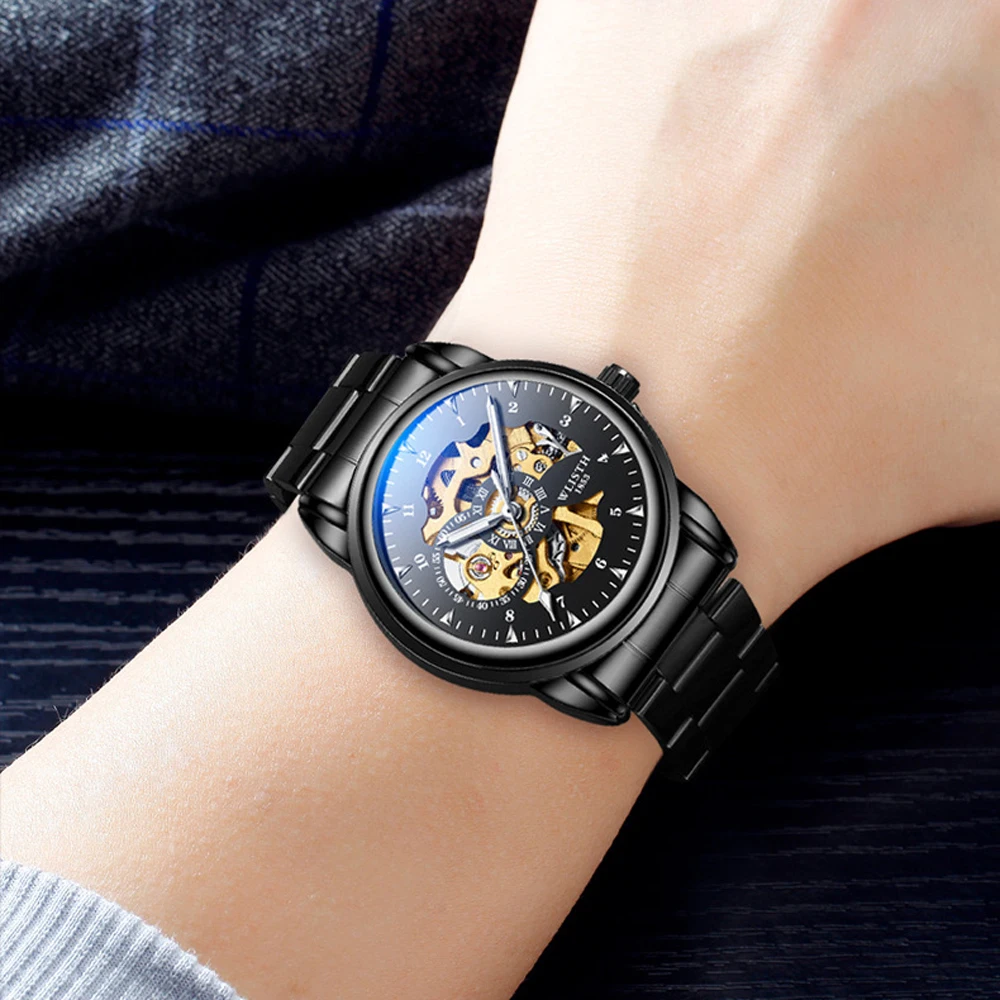 Механические часы 2020 WLISTH бренд класса люкс Tourbillon наручные для мужчин Скелет