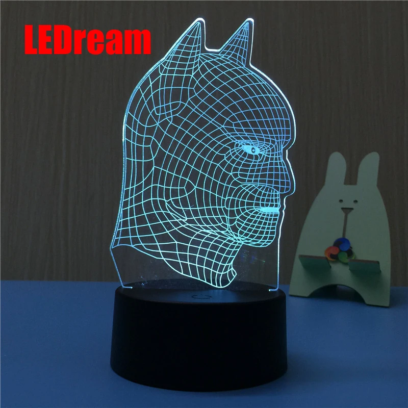 

LEDream New Colorful Man 3D Table Lamp LED Night Lights Kids Children's room Decorative olorful USB port Touch Switch
