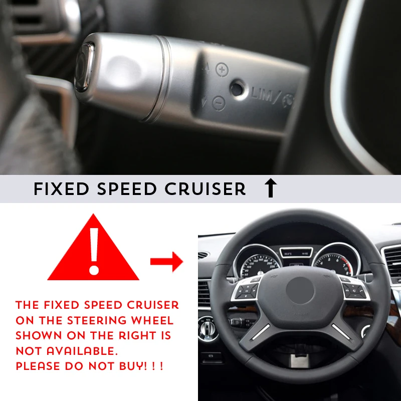 

3pcs Car styling Chrome Wiper Shift lever Cruise Covers Frame Stickers kit Trim for Mercedes Benz CLA GLC C E S Class W205 W213