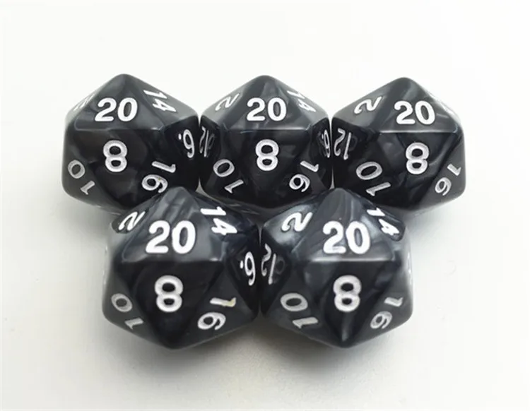 5 шт./компл. T & G Высокое качество Мульти D20 кости набор мраморный эффект RPG 20