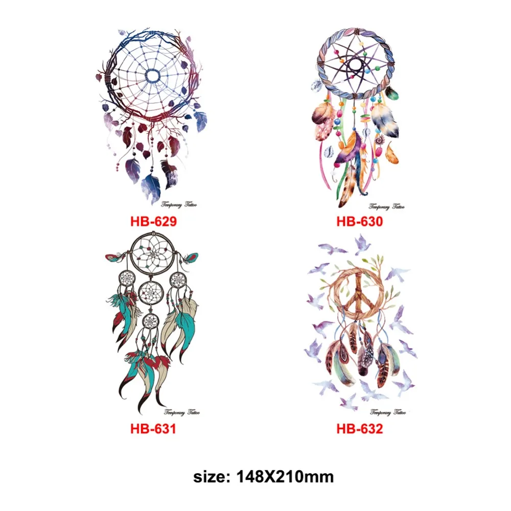 24 шт. набор водонепроницаемых тату-наклеек Ловец снов | Красота и здоровье