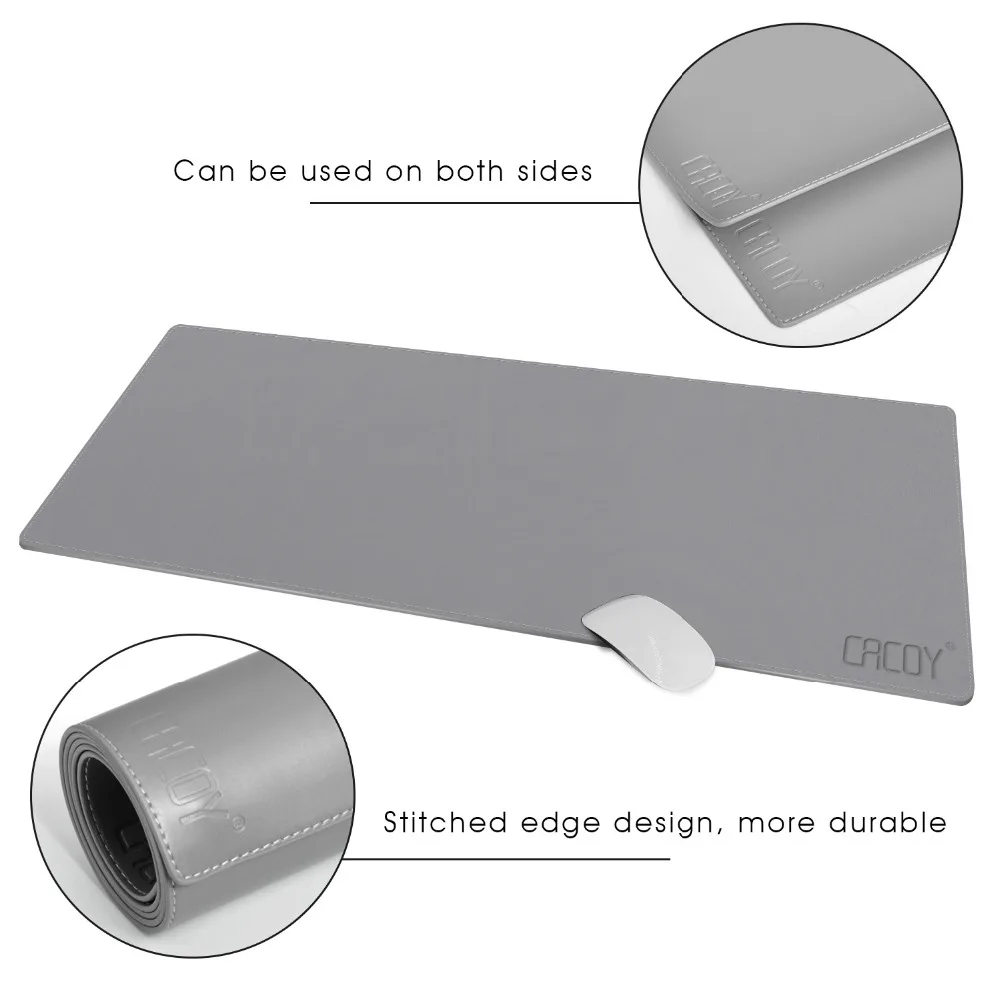 CACOY 100*40 см Коврик для стола защитный PU кожаный коврик мыши клавиатура стол