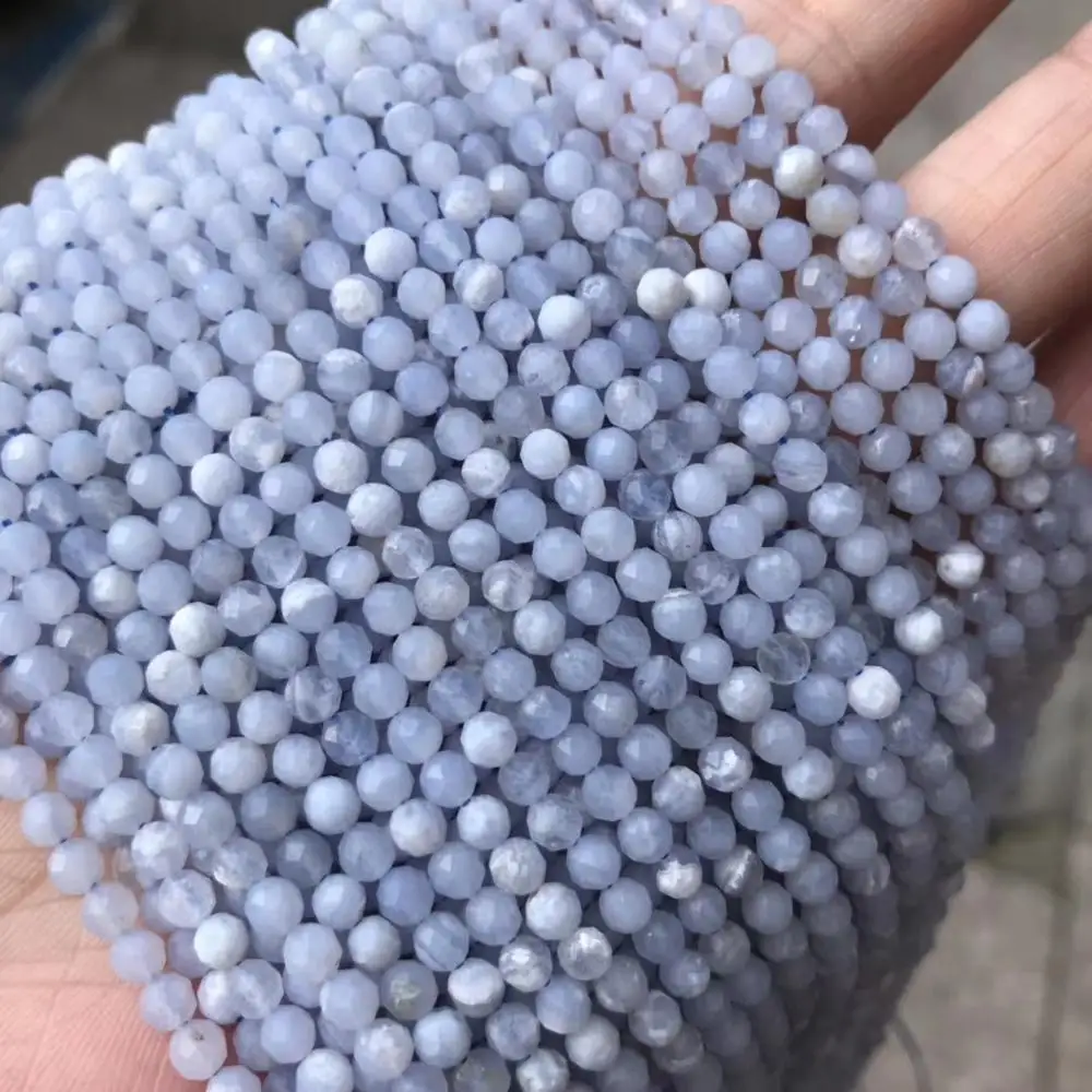 3 мм граненые натуральные фиолетовые бусы из камня Агата DIY Круглые Свободные