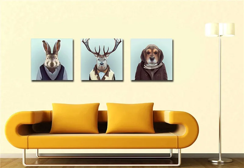 3 Панели без рамки холст фотопечать картины с изображением мистера Рабита Лось и