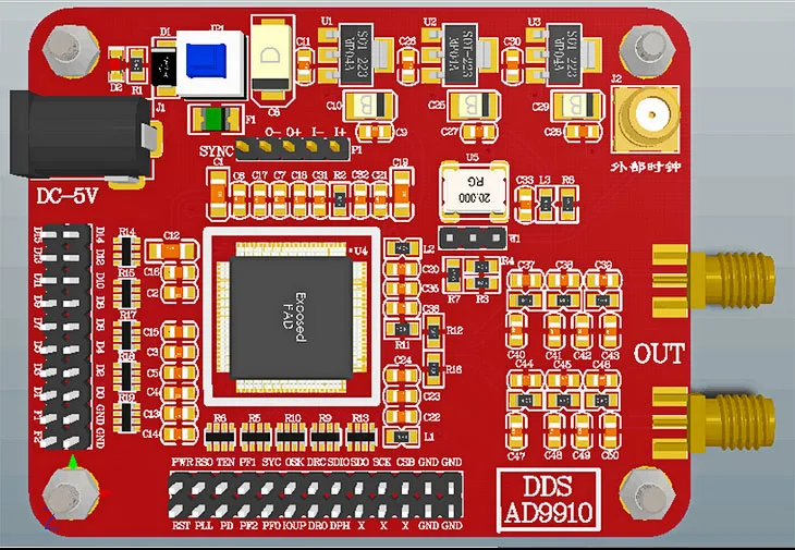 AD9910 DDS модуль 420 M 1 MSPS наивысший выход дискретирования частоты генератор сигналов