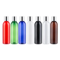 250ml round cosmetic pet bottles fine production silver cap plastic container body lotion shampoo shower gel bottles 25pcslot