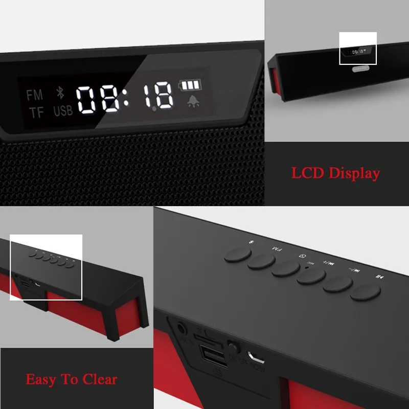 Sdy-019 большой мощности портативный беспроводной bluetooth-спикер 10 Вт стерео аудио