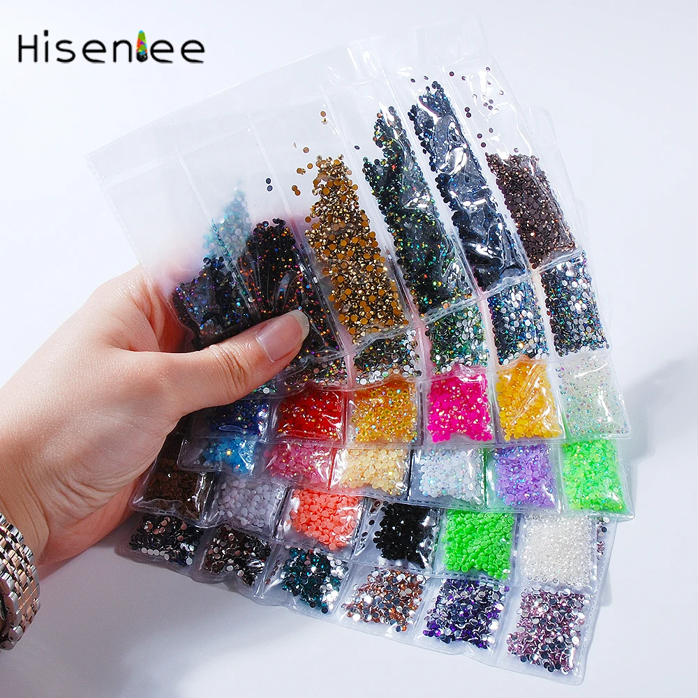 Высокое качество 2 мм 6000 шт. Новые Классические блестящие AB цвета желе смолы