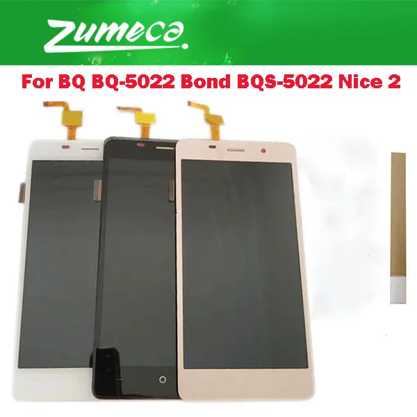 5 0 дюймов для BQ 5022 Bond красивый 2 BQS ЖК дисплей + фотоэлемент с лентой 3 цвета|Экраны
