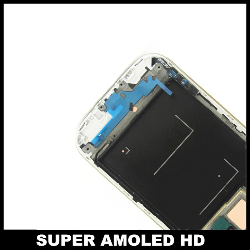 Для Samsung Galaxy S4 i9500 Мобильный LCD 100% супер AMOLED LCDS дисплей сенсорный экран Рамка