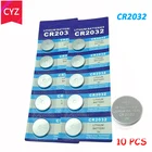 10 шт. 2 карты батарея CR2032 3 в кнопка для монет литиевый литий ионный DL2032 ECR2032 батареи часы relogio celular pilas