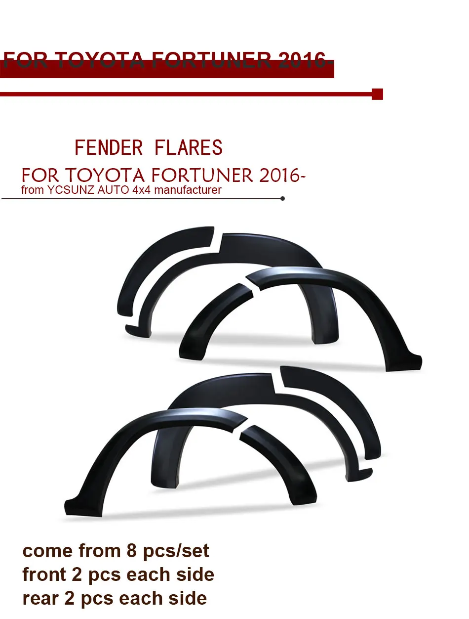 Колесные арки крыло Вспышки Аксессуары для брызговиков для Toyota Fortuner Hilux SW4