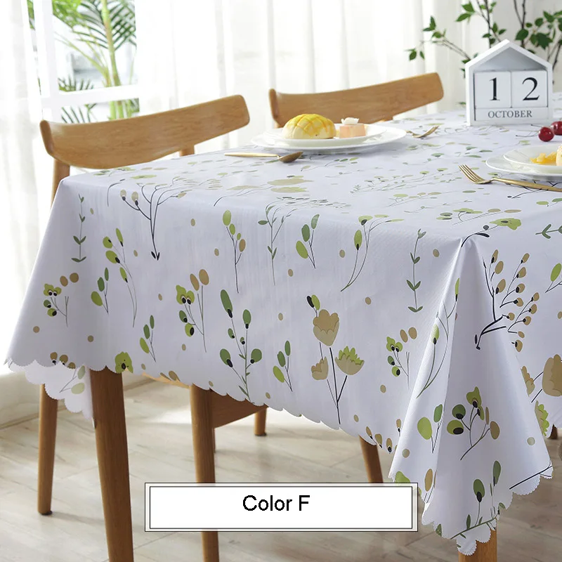 Color F Скатерть из ПВХ, водонепроницаемая, скатерть, свадебная, для кухни, покрытие стола, наппе, скатерть, прямоугольная, Mantel tafelkleed - Цвет: Color F