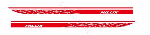 Red Автомобильный Стайлинг, боковая юбка в полоску, гоночная линия, графическая наклейка, авто тело, индивидуальная Наклейка для Toyota Hilux Revo SR5 M70 M80 - Название цвета: Red