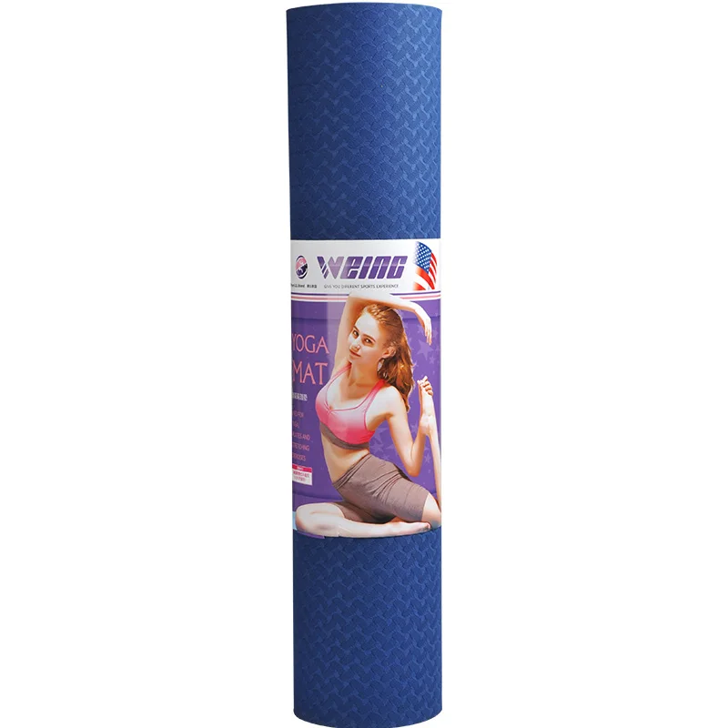 WEING 6 мм толстые TPE Нескользящие складные коврики для йоги фитнеса тонкие