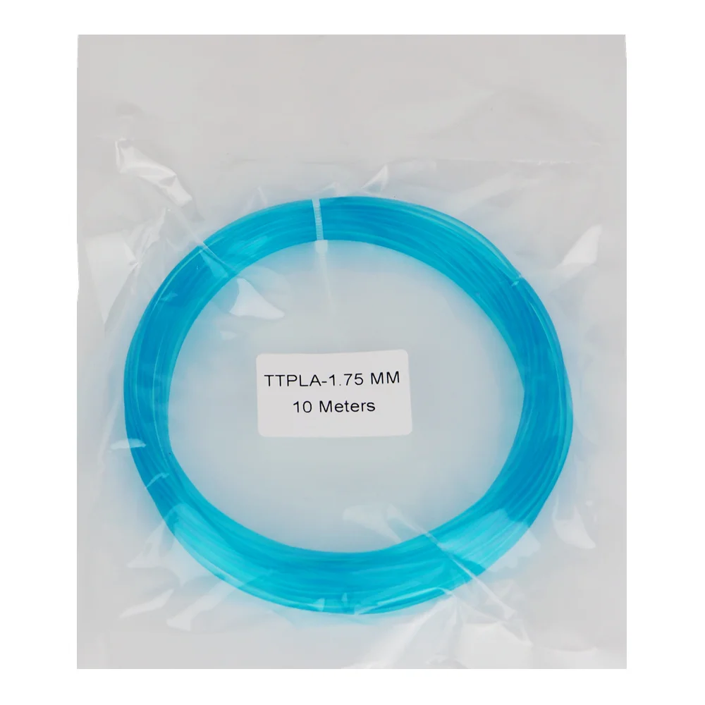 Translucent Blue 1,75 мм 10 метров 30 г прозрачный образец PLA нити для 3D-принтера расходные материалы для печати материал ручки - Цвет: Translucent Blue