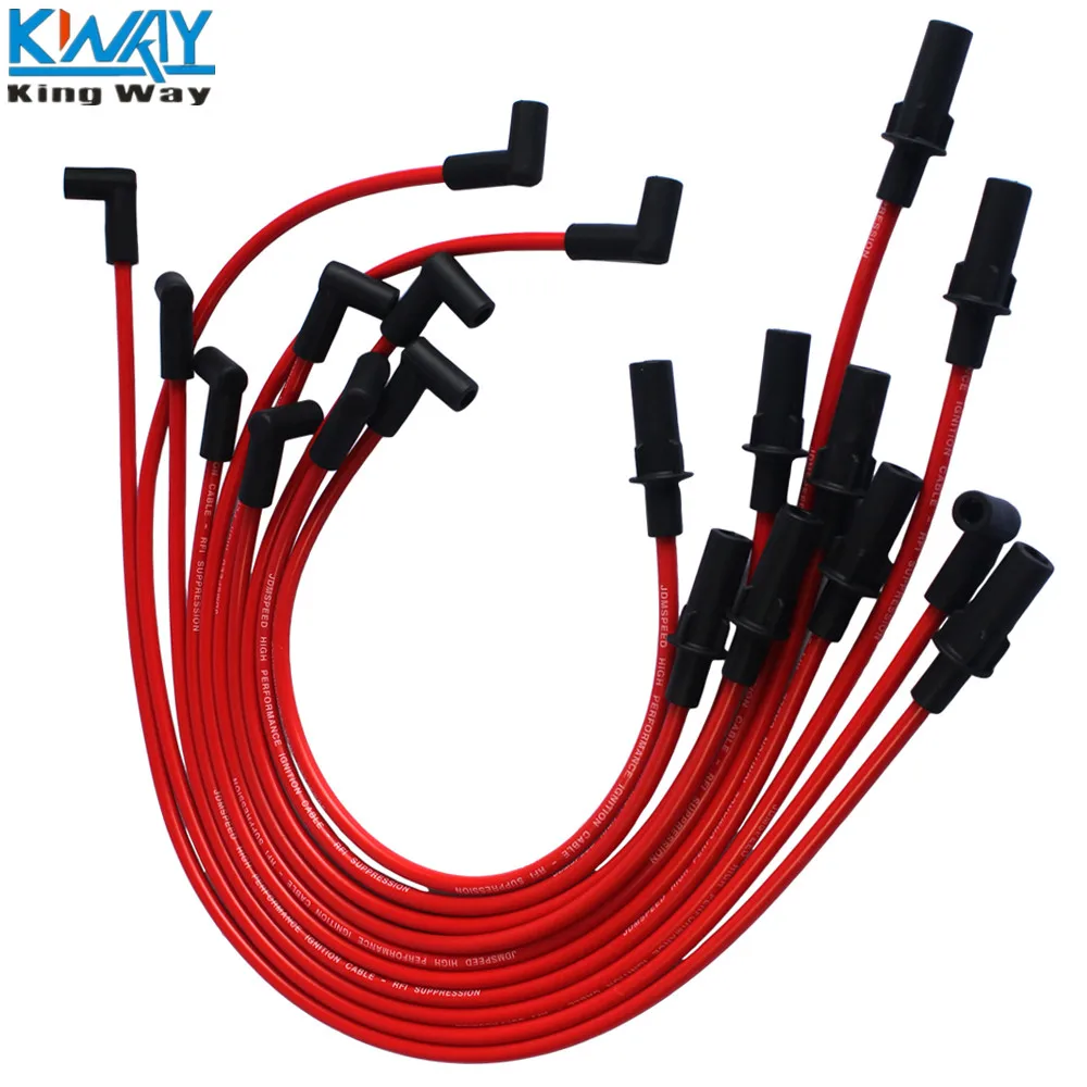 Бесплатная доставка King Way Performance Red Spark Plug провод Набор для 1990 2003 Dodge 1500 2500 3500