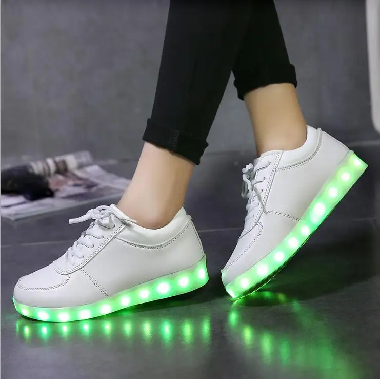 Led luminous Shoes For Boys girls Fashion Light Up Casual kids Outdoor new simulation sole Glowing children sneaker | Детская одежда и