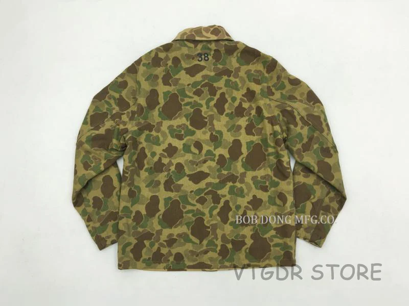 BOB DONG Repro USMC Тихоокеанская камуфляжная куртка 13,7 oz джинсовая Двусторонняя армейская куртка США
