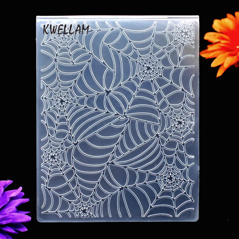 Паук Паутина Хэллоуин Декор пластиковая папка для тиснения скрапбукинга DIY