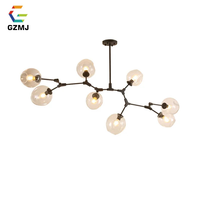 

GZMJ Modern Metal LED Pendant Lights 3/5/7/8 Heads Black/Golden E27 Hanging Lamp Loft Decor Home Light Fixture Bedroom Hanglamp