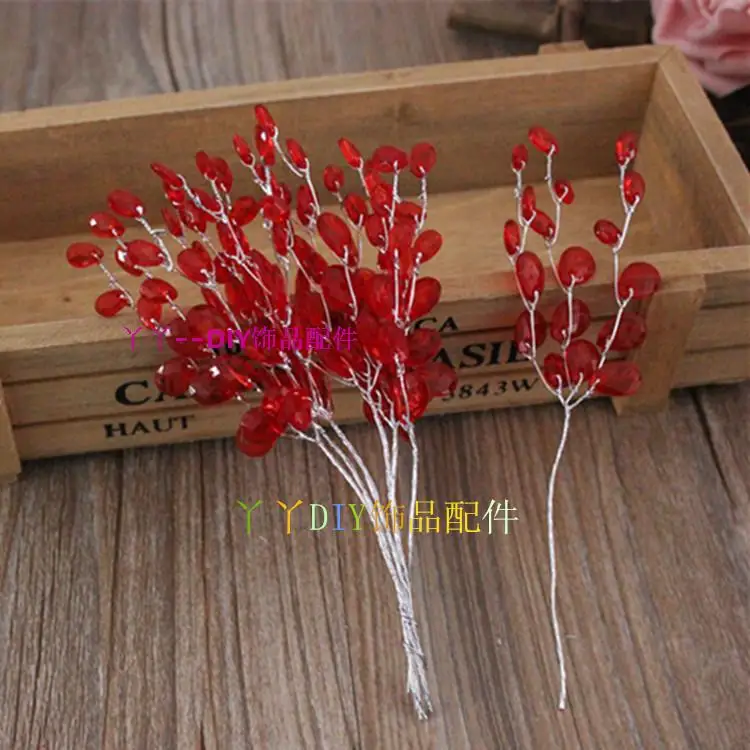 Multicolor Acrylic Drop Wire Branches 2pcs/lot Decoration Ronce Flower For DIy Accessories | Дом и сад