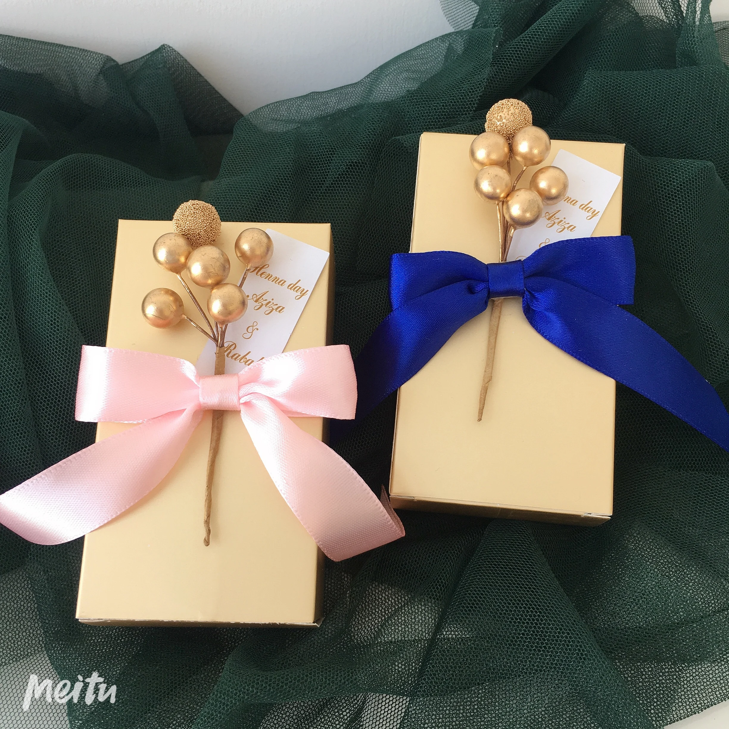 100 шт./партия Золотые Коробки для конфет|Подарочные сумки и упаковка| |