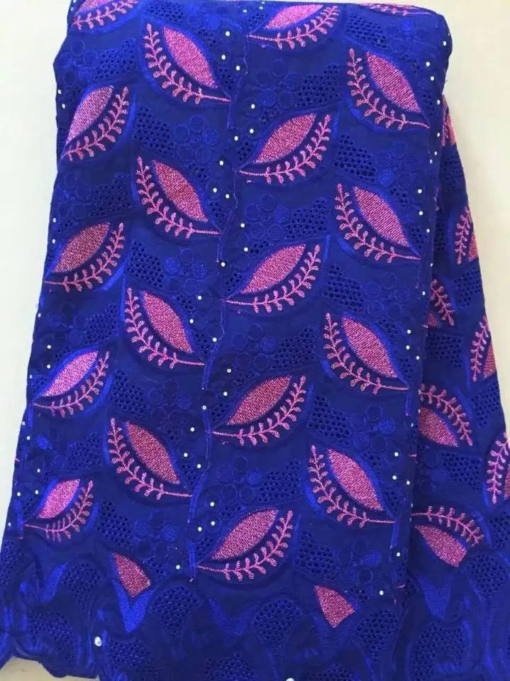 5Yards/pc Beautiful pink african cotton fabric and green embroidery swiss voile lace for clothes LC5-4 | Дом и сад