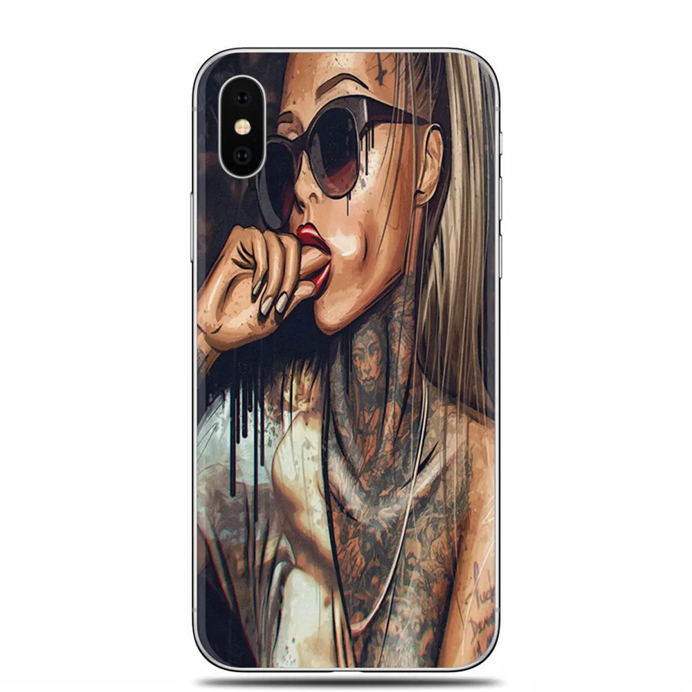 Модный сексуальный мягкий силиконовый чехол для телефона для iPhone X, 5, 5S, SE, 6, 6 S, 6 Plus, 6S Plus, 7, 7 Plus, 8, 8 Plus, чехол из ТПУ