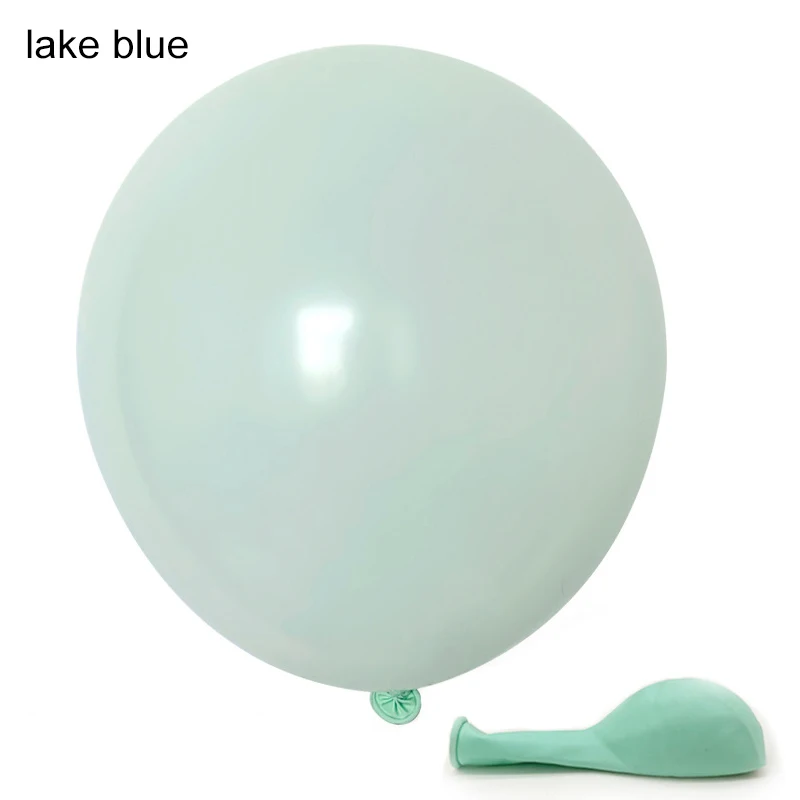 lake blue 100 шт новые высококачественные шары в виде Макарон 12 цветов на выбор, вечерние украшения для дома, свадьбы - Цвет: lake blue