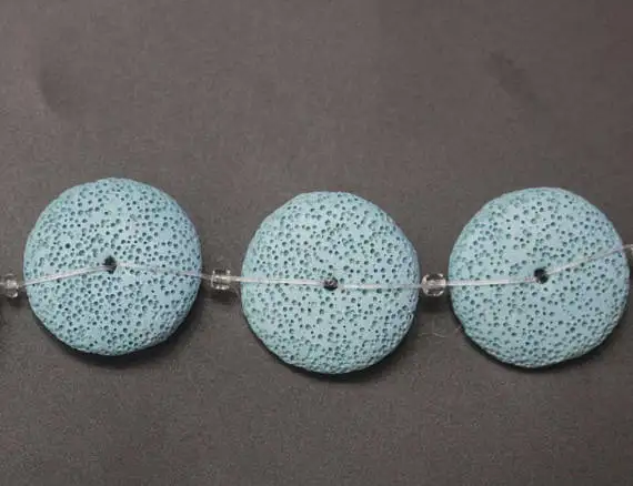 

Volcanic Rock Lava beads, coin shape lava beads,15 inch per strand