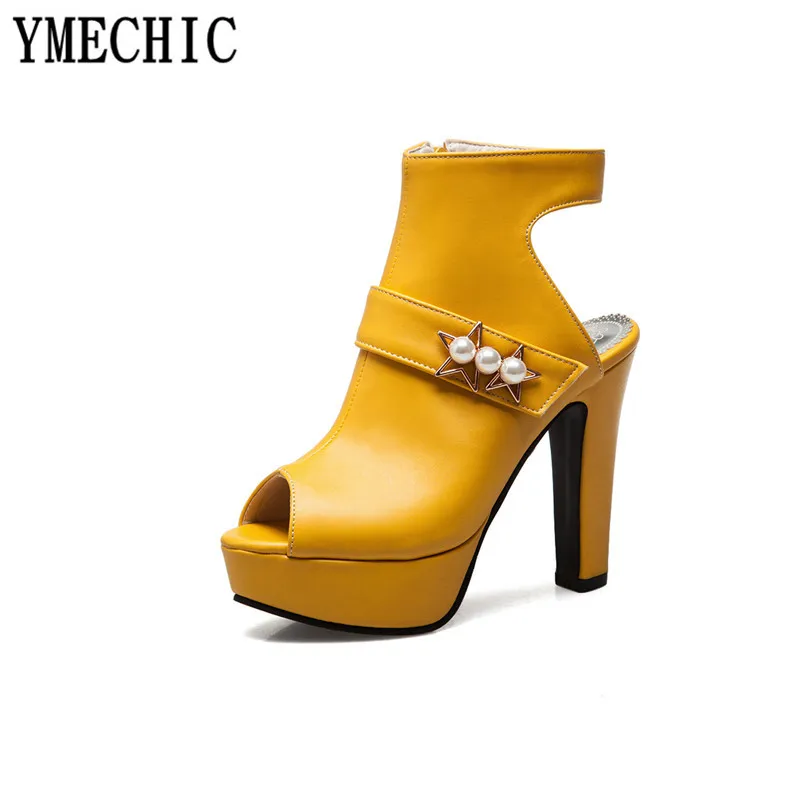 Босоножки YMECHIC женские с открытым носком свадебные туфли для невесты обувь