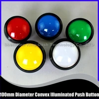 10 pcslot 100mm diameter convex illuminated push button for arcade game machine game machine accessory arcade push button